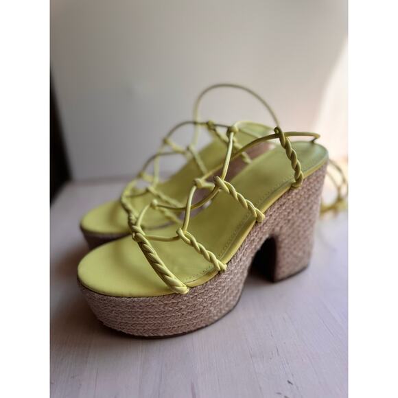 MARC FISHER LTD Oliver Platform Sandal In Light Green size 6 - Picture 10 of 10
